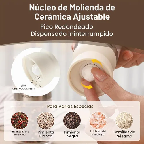 Vista 4 de Vucchini Juego de molinillo de sal y pimienta