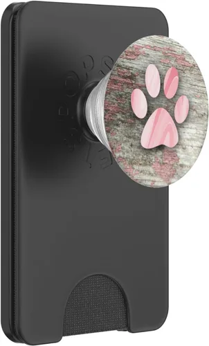 Vista 8 de Soporte para teléfono celular con diseño de huellas de huellas de huellas de color rosa – PopSockets Grip y soporte para teléfonos y tabletas
