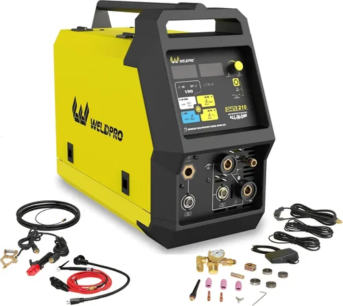 Vista 9 de Weldpro Soldador MIG de 200A, Soldador MIG de Núcleo de Flujo 110V/220V/MMA/TIG/Stick 5 en 1 Máquina de Soldadura con Temporizador de Puntos