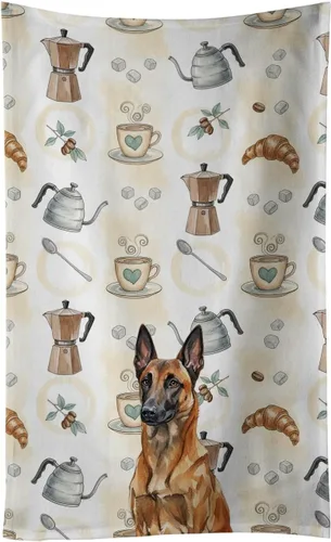 Vista 192 de Caroline's Treasures Afghan Hound - Toalla de cocina para barra de café, terciopelo frontal y lazo de algodón, lavable a máquina Sabueso afgano