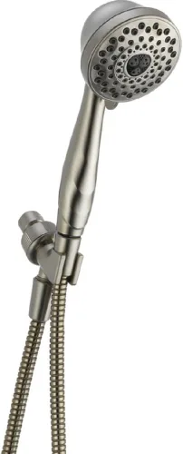 Vista 2 de Delta Faucet Cabezal de ducha de mano de 7 pulverizaciones con manguera, cabezal de ducha de mano cromado, ducha de mano, cabezal de ducha