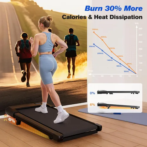 Vista 3 de SupeRun Caminadora portátil para guardar debajo del escritorio, 3 en 1, con pantalla LED, control remoto, silenciosa, de 2.5 HP, para uso en oficina