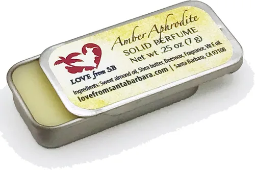 Vista 4 de Perfume sólido personal compacto Conveniente, cabe en tu bolso o bolsa de viaje Lujoso regalo de spa artesanal (afrodita ámbar)