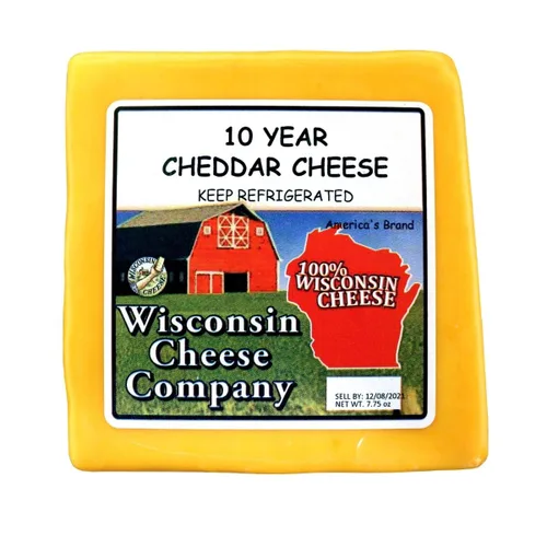 Vista 6 de Wisconsin Cheese Company - Caja de regalo 100% de queso cheddar envejecido de Wisconsin y galletas saladas - Cheddar envejecido