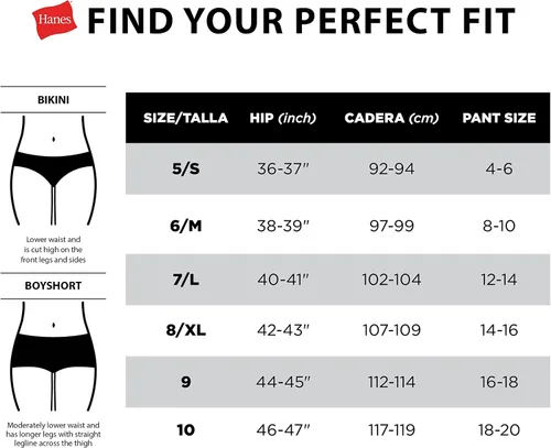 Vista 5 de Hanes Women's Underwear Pack, ComfortFlex Fit Panties, Seamless Underwear, 6-Pack (Colors May Vary)