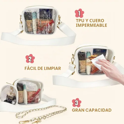Vista 4 de Clear Bag for Stadium Events, Stadium Approved Clear Crossbody Purse Bag with 4 Detachable Straps and Mini Transparent Bag