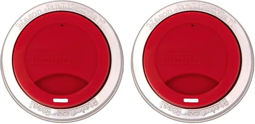 Vista 29 de Tapa de silicona para beber con banda de acero inoxidable para tarros Mason (Americana multicolor, boca regular)