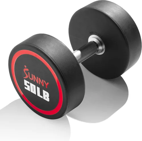 Vista 10 de Sunny Health & Fitness Premium Round Dumbbells for Strength Training 5-50 lb 9.9 lbs (par)