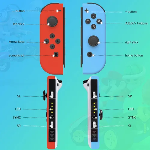Vista 7 de UpgradedJoypad for Nintendo Switch Controller,Switch Controllers Replacement for SwitchOLEDLite, Switch Controllers Joypad Support Fitness