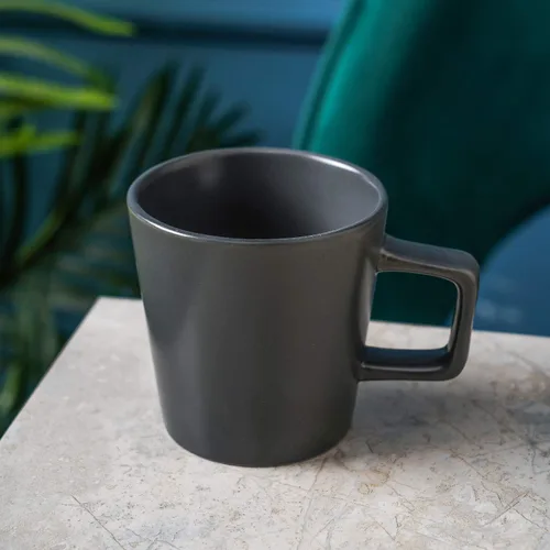 Vista 3 de Stone Lain Stoneware Coupe - Celina - Juego de tazas de 4 piezas, color gris mate