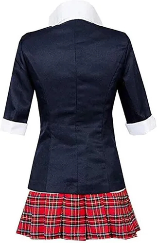 Vista 3 de Cosplay Life Junko Enoshima Danganronpa - Disfraz de poliéster para cosplay