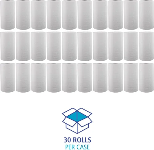 Vista 5 de Boardwalk 6273 - Rollo de toalla de papel perforado, 2 capas, blanco, 11 x 8 1/2, 250 hojas por rollo (caja de 12 rollos)