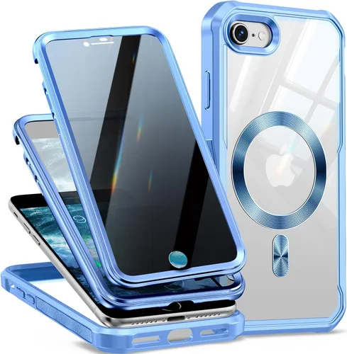 Vista 28 de [Bucle de CD + protector de pantalla de privacidad] Funda magnética para iPhone 7/8/SE 2020/SE3, [protección contra caídas de grado militar]