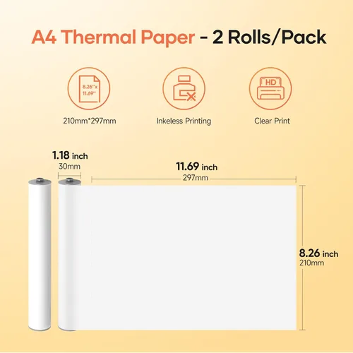 Vista 7 de iDPRT Impresora portátil MT890 + 9 rollos de papel