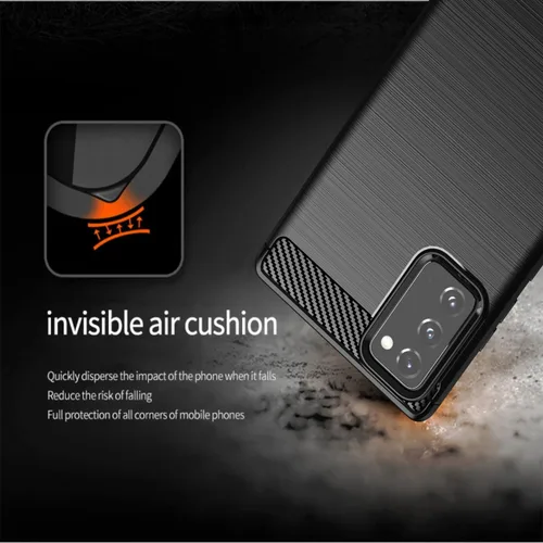 Vista 7 de Funda de teléfono para Galaxy Note 20, Samsung Note 20 SM-N981B SM-N981U, fibra de carbono a prueba de golpes resistente escudo suave TPU
