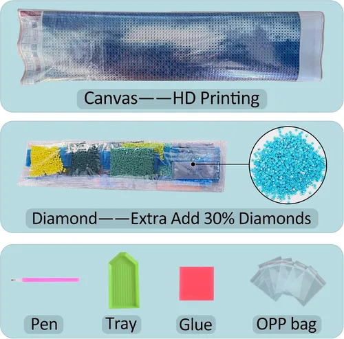 Vista 6 de Yihariye - Kits de pintura de diamantes personalizados, arte de diamantes con foto personalizada para adultos, pintura de diamante 5D personalizada