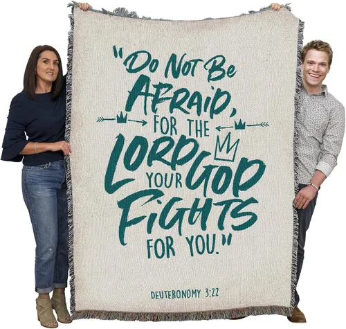 Vista 32 de Pure Country Weavers Great is Thy Faithfulness Blanket - Escrituras - Lamentaciones 3:23 - Tapiz cuadrado para regalo de regazo tejido de algodón