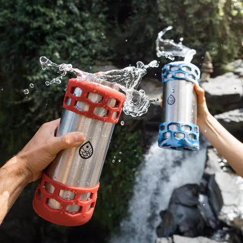 Vista 9 de Protector de funda de silicona para maletero con asa, compatible con Hydro Flask de 40 onzas, 32 onzas, 24 onzas, 21 onzas, parachoques protector