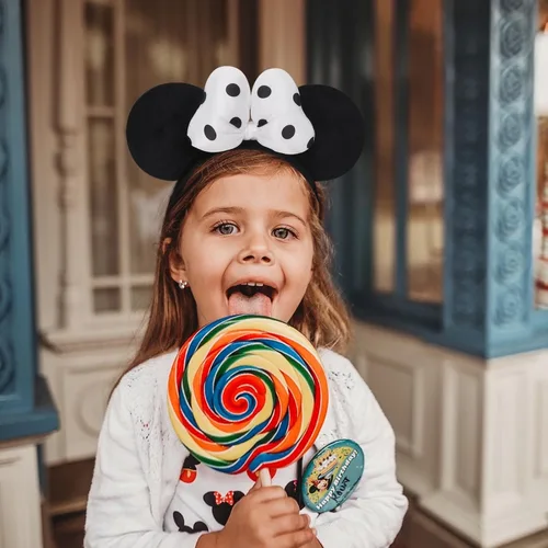 Vista 4 de ODOCARE Handmade Mouse Ears Headband for Women and Ladies, Polka Dot Bow Mini Ears Costume Accessories
