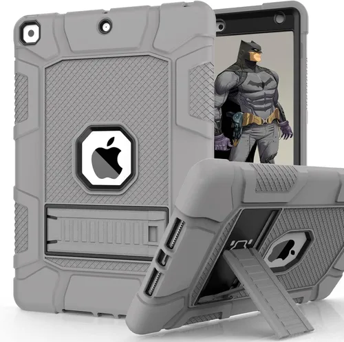 Vista 40 de Funda para iPad de 7ª/8ª generación, funda para iPad 10.2, híbrida, resistente, a prueba de golpes, funda de protección contra caídas construida