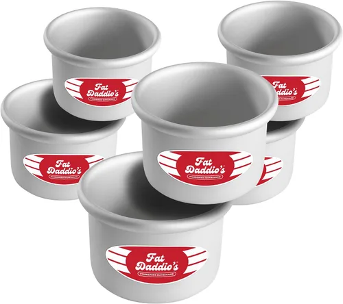 Vista 15 de Fat Daddio's Juego de moldes para pasteles redondos uniformes de aluminio anodizado de 4 niveles, profundidad de 2 pulgadas