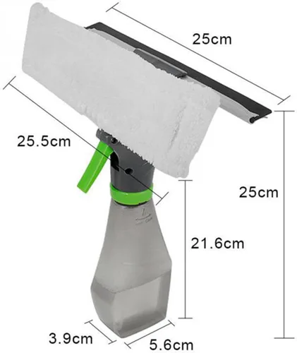 Vista 4 de MagiDeal Herramienta limpiador de ventanas con pulverizador para botellas
