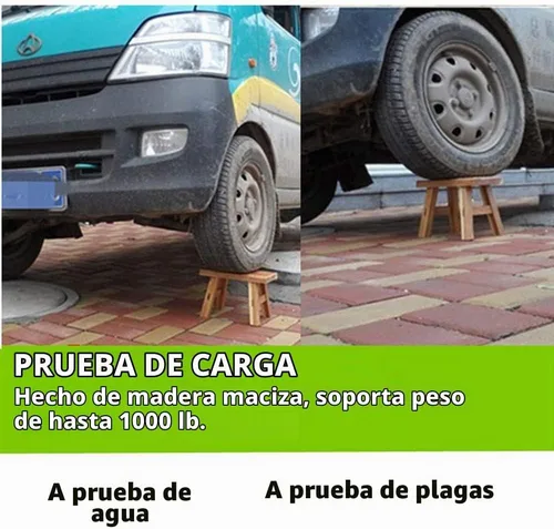 Vista 4 de Taburete resistente de madera maciza, pequeño para niños y adultos, soporte para plantas, taburete de pesca (marrón)