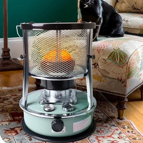 Vista 7 de Calentador de queroseno portátil para uso en interiores, calentador de estufa de queroseno de 5.2 litros, calentadores no eléctricos, quemador