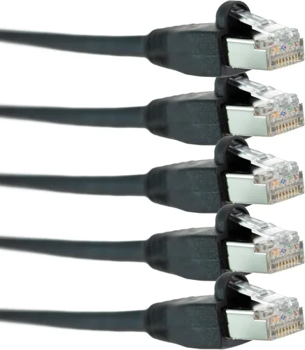 Vista 8 de NTW Cable Ethernet Cat6 blindado de 5 pies con conector RJ45 chapado en azul para módem, router, PC, Mac, laptop, PS2, PS3, PS4, Xbox 360, panel