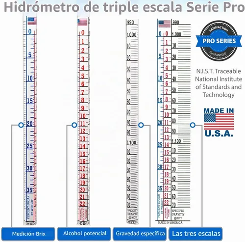 Vista 5 de Kit de hidrómetro para elaboración de alcohol casero con tubo de ensayo de borosilicato y ABS