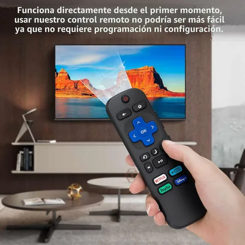 Vista 4 de Control remoto de repuesto solo para todos los televisores Roku, compatible con TCL Roku/Hisense Roku/Onn Roku Series Smart TV