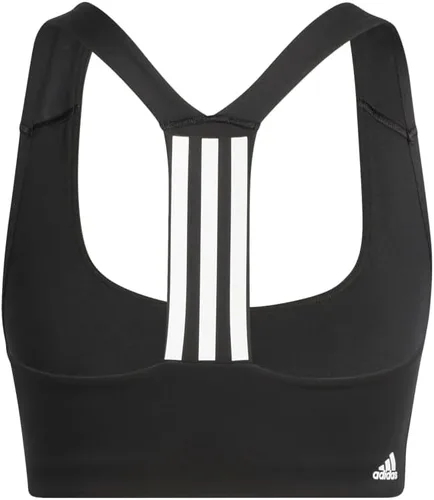 Vista 7 de adidas Sujetador de 3 rayas con soporte medio para mujer