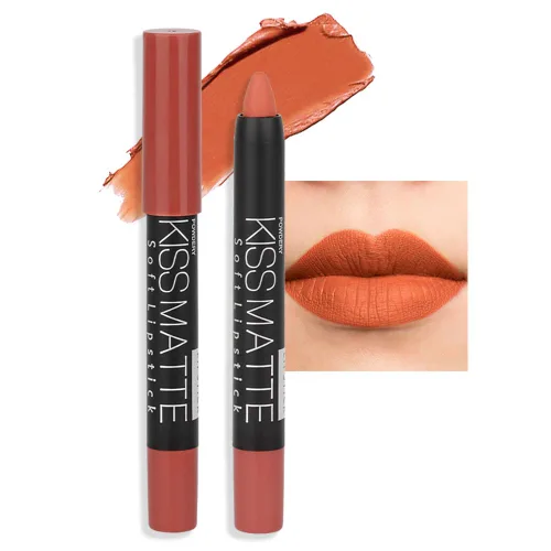 Vista 19 de evpct 3 piezas de lápiz crayón delineador de labios mate metálico rosa natural ligera y lápiz labial Set de larga duración impermeable que coincide