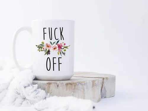 Vista 2 de Taza de café divertida e inadecuada para el mejor amigo de Vulgar, taza grande de 454 ml