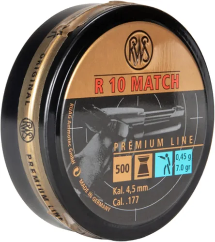 Vista 4 de RWS R10 Match Plus Premium Line .177 Caliber Pellet Gun Pellets, 100 Count (5 Boxes)