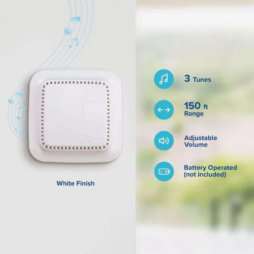 Vista 7 de Kit de timbre inalámbrico blanco