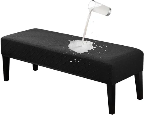 Vista 11 de Lebaley Funda Impermeable para Banco de Comedor Elástica Rectangular Protector de Asiento de Banco Funda Deslizable Extraíble Lavable Fundas