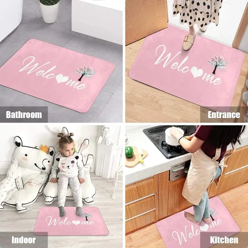 Vista 7 de Tapete personalizado para peluquería con estampado floral, para interiores y exteriores, tapete de entrada para mascotas, decoración del hogar, 23.6