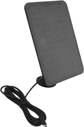 Vista 4 de Cargador solar para exteriores con panel solar de 4 W 5 V con soporte ajustable de 360 grados, impermeable IP65 para cámara de seguridad Blink