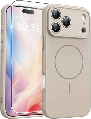 Vista 294 de FNTCASE - Funda para iPhone 16 Pro: magnética, mate, translúcida, de grado militar, protectora contra caídas, resistente, fina, duradera y a prueba