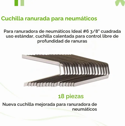 Vista 3 de Cuchillas planas de ranuradora de neumáticos para kit ideal