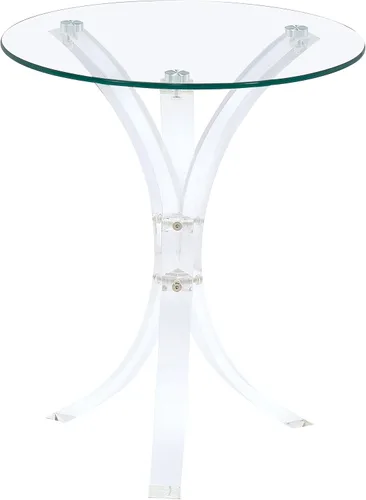Vista 4 de Coaster Furniture Mesa auxiliar redonda de cristal superior 900490