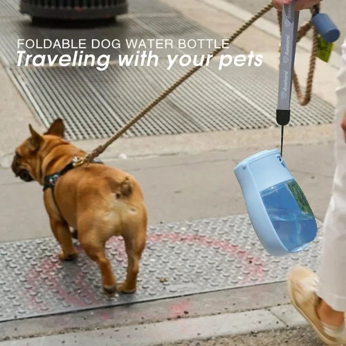 Vista 7 de Botella de agua plegable para perros, dispensador de agua portátil para gatos, conejos, cachorros y animales pequeños, el regalo perfecto