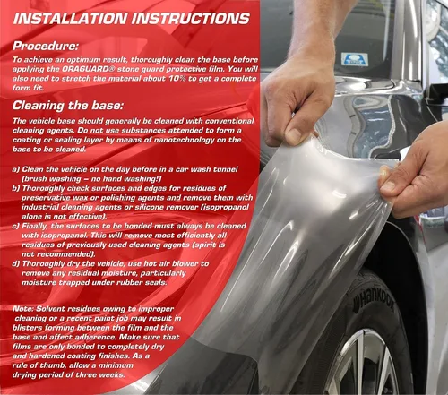 Vista 4 de Media capucha y manijas de puerta precortadas con protector de piedra, película protectora de pintura, sujetador transparente PPF kit de corte