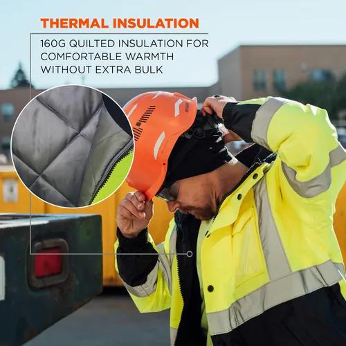 Vista 4 de Chaqueta de seguridad bomber de alta visibilidad Ergodyne Hi Vis