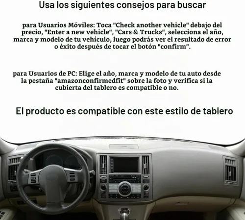 Vista 2 de Yiz Alfombrilla para salpicadero de ajuste personalizado para Infiniti FX35 Negro