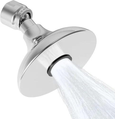Vista 14 de High Sierra® HALF DOME® Metal sólido sin plomo 1.25 GPM galardonado. Cabezal de ducha de flujo ultra bajo. Boquilla patentada nunca se obstruye Oro