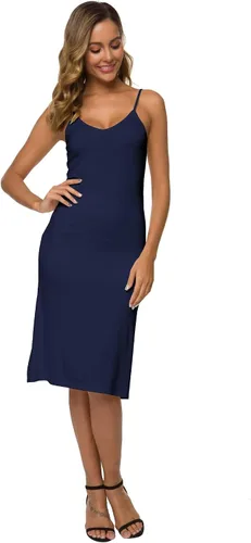 Vista 8 de Vestido largo con tirantes delgados para mujer