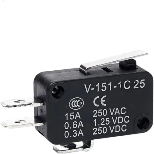 Vista 4 de HEXEH Interruptor de límite Micro Interruptores de viaje de límite de contacto plateado autorreset momentáneo V-15 V-151 V-152 V-153 V-154 V-155
