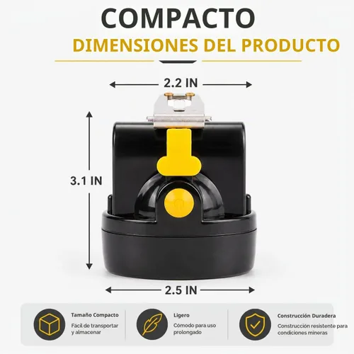 Vista 7 de Linterna frontal LED recargable, resistente al agua, a prueba de explosiones, casco de alta potencia con largo tiempo de funcionamiento para minería